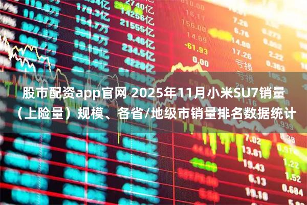股市配资app官网 2025年11月小米SU7销量（上险量）规模、各省/地级市销量排名数据统计